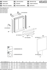 KEUCO Royal Modular 2.0 Spiegelschrank, unbeleuchtet, 500 x 700 x 160 mm, silber-eloxiert