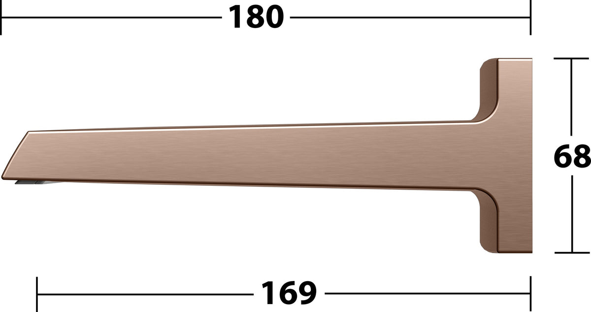 KEUCO Schwallbrause meTime_spa 59982 – Wandanschluss, verchromt, Messing, 169 mm Ausladung