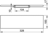 KEUCO Edition 400 Duschablage 328 mm Aluminium silber-eloxiert – Wandmontage mit verdeckter Befestigung