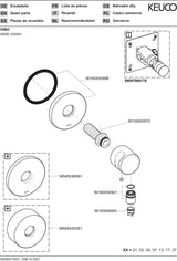 KEUCO IXMO Schlauchanschluss DN 15 mit Brausehalter, rund, Bronze gebürstet