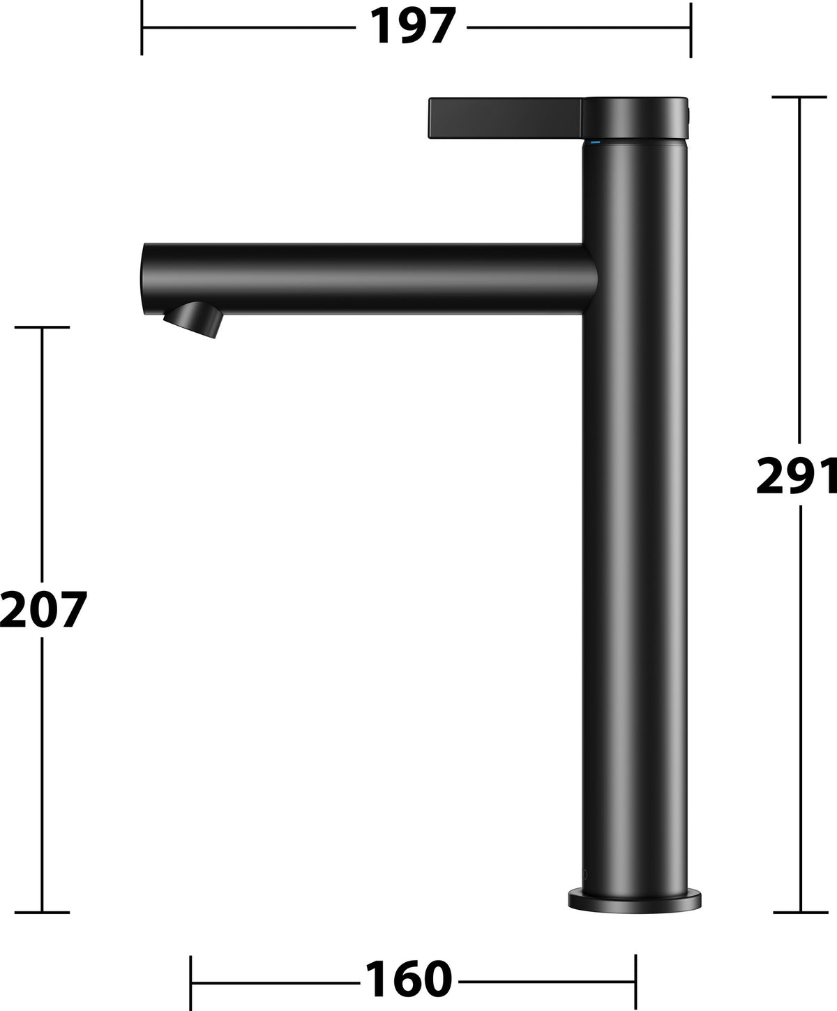 KEUCO IXMO Pure Einhebel-Waschtischmischer 210 mm ohne Ablaufgarnitur, verchromt