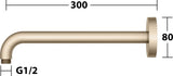 KEUCO Brausearm Elegance 51688, Wandanschluss, 300 mm, verchromt – Edles Design für Ihr Badezimmer