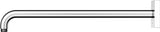 KEUCO Brausearm Edition 300, Wandanschluss, 300 mm, verchromt – Eckige Form, Metall
