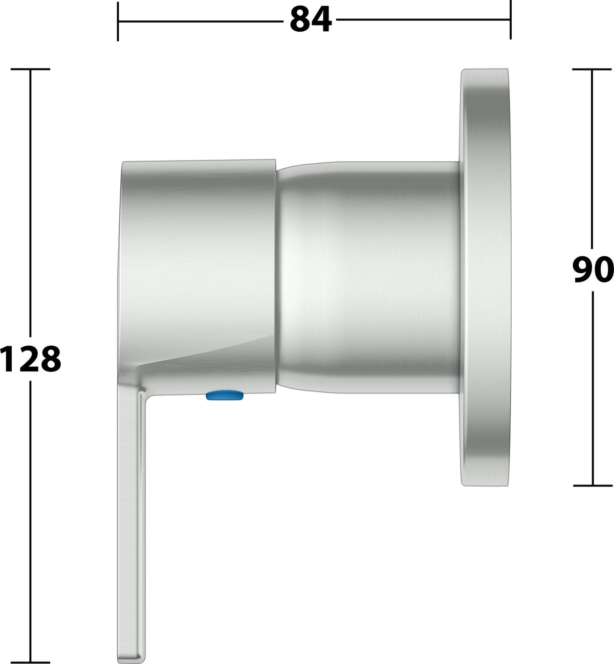KEUCO Plan Blue Unterputz Einhebelmischer Aluminium-Finish – Fertigmontageset
