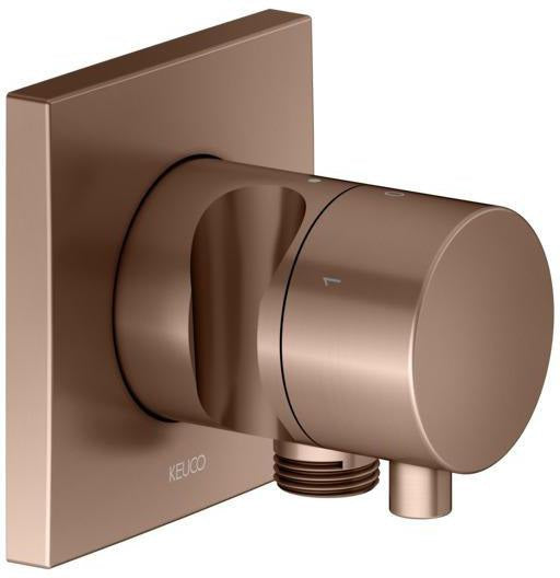 KEUCO IXMO Comfort 3-Wege Ab- und Umstellventil Unterputz, rund, Messing gebürstet