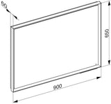 KEUCO Royal Lumos Lichtspiegel 700 x 650 mm, schwarz-eloxiert, LED-Beleuchtung