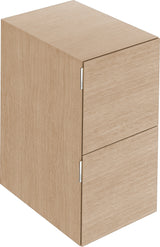 KEUCO Edition 11 Art Sideboard 400 mm mit 2 Auszügen und Beleuchtung – Weiß / Glas Weiß