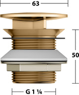 KEUCO Schaftventil G 1 1/4 mit Haube, verchromt – Armaturenzubehör 59904
