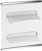 KEUCO Plan Integral Bad-Modul WT 2 mit 2 Papiertuchspendern, links angeschlagen, verchromt/Aluminium