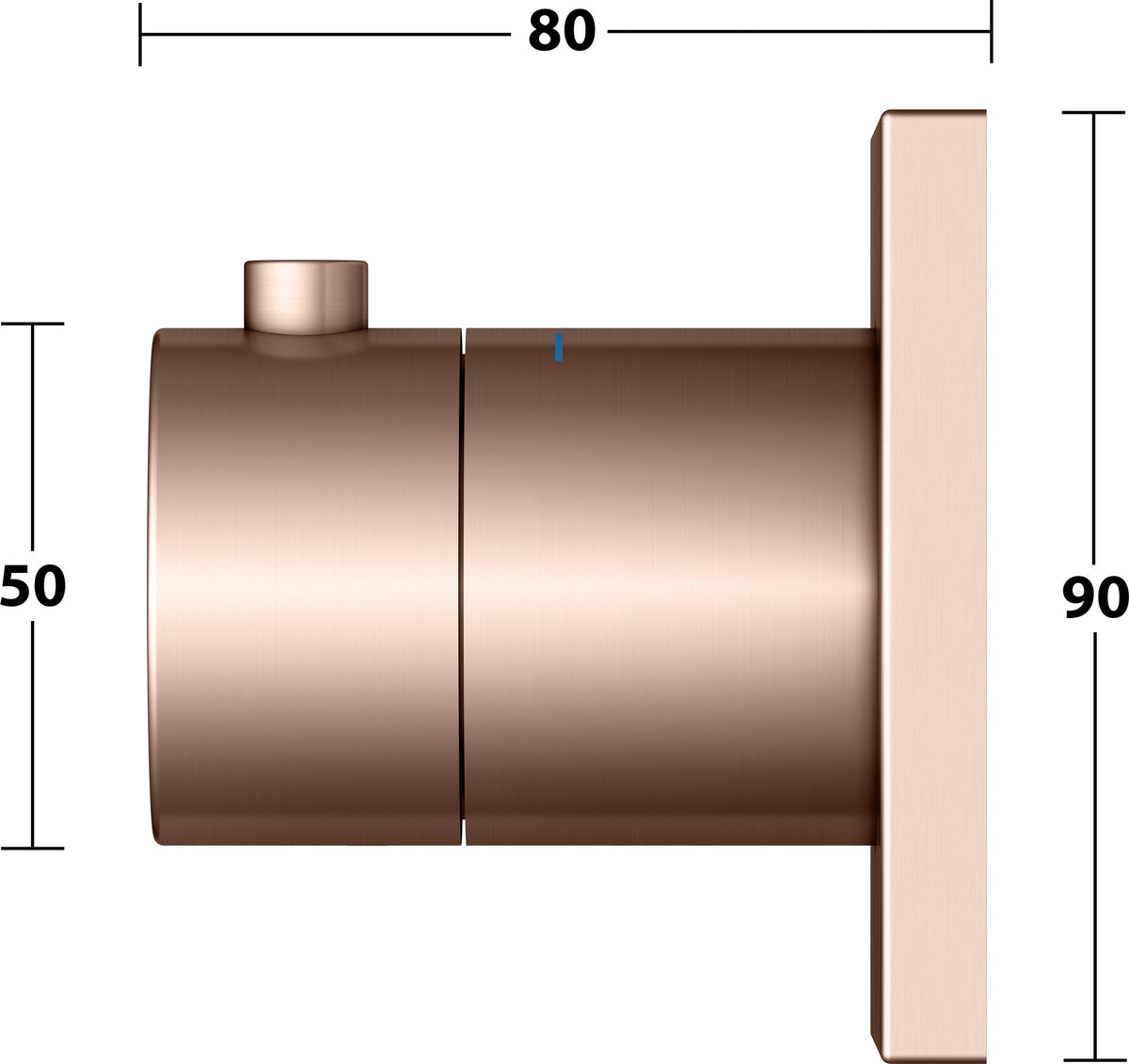 KEUCO IXMO Thermostatarmatur Unterputz rund verchromt – mit Sicherheitssperre bei 38 °C