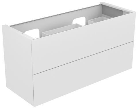 KEUCO Edition 11 Waschtischunterbau 1400 mm, 2 Auszüge, anthrazit/Glas anthrazit, wandmontiert