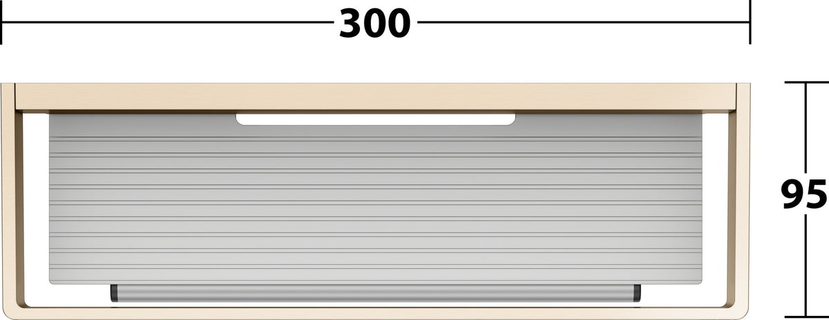 KEUCO Duschkorb Edition 11 mit Glasabzieher, verchromt/silber-eloxiert, Wandmontage