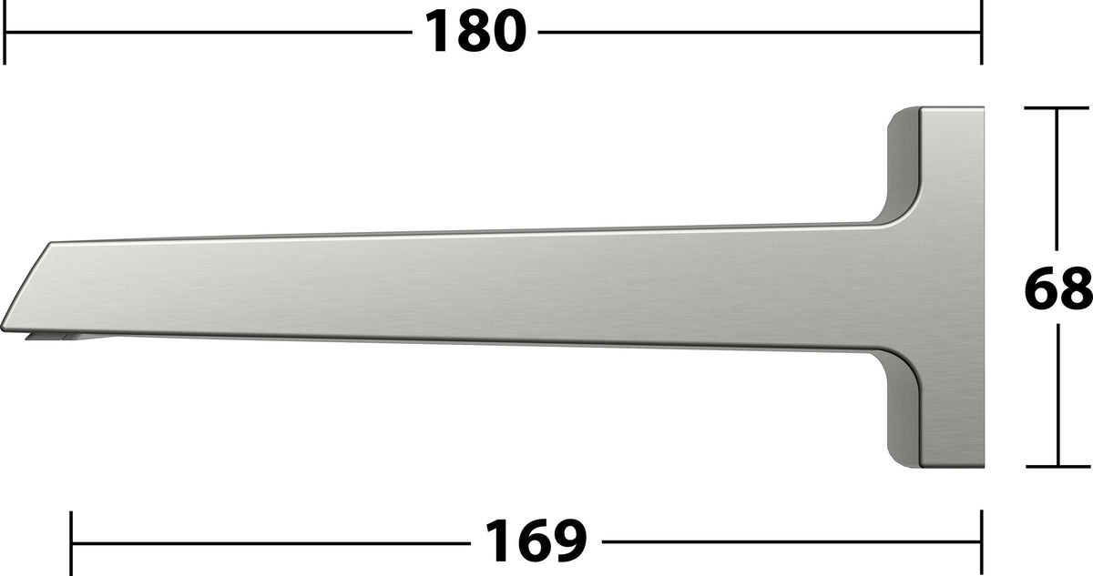 KEUCO Schwallbrause meTime_spa 59982 – Wandanschluss, verchromt, Messing, 169 mm Ausladung