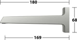 KEUCO Schwallbrause meTime_spa 59982 – Wandanschluss, verchromt, Messing, 169 mm Ausladung