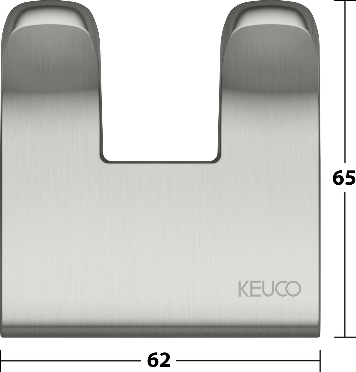 KEUCO Collection Moll Handtuchhaken doppelt Titanschwarz gebürstet 12713