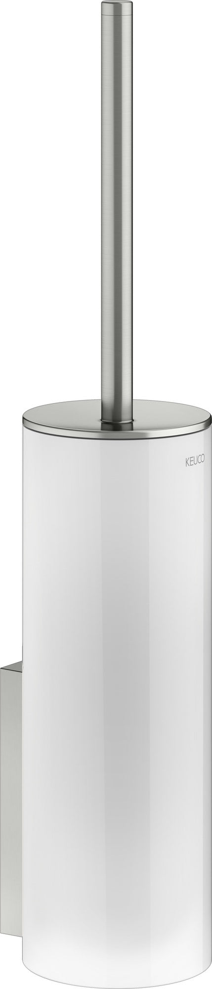KEUCO Edition 400 Toilettenbürstengarnitur mit Echtkristalleinsatz, Nickel gebürstet