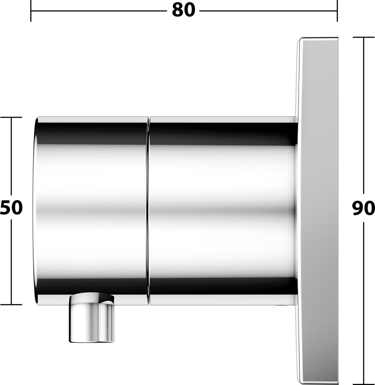 KEUCO IXMO Comfort 2-Wege Umstellventil eckig verchromt – Unterputz DN15