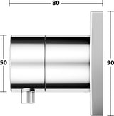 KEUCO IXMO Comfort 2-Wege Umstellventil eckig verchromt – Unterputz DN15
