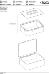 KEUCO Feuchtpapierbox Plan 14967 verchromt – Wandmontage Feuchttücherbox mit Deckel