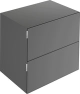 KEUCO Edition 11 Art Sideboard 400 mm mit 2 Auszügen und Beleuchtung – Weiß / Glas Weiß