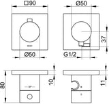 KEUCO Edition 11 Thermostatarmatur Unterputz 2-Wege schwarzchrom gebürstet