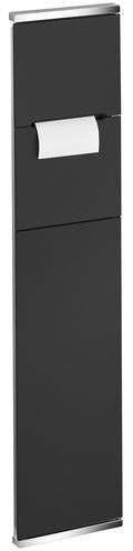 KEUCO Plan Integral WC-Modul 1 links angeschlagen, verchromt/Aluminium, 176 x 775 x 143 mm
