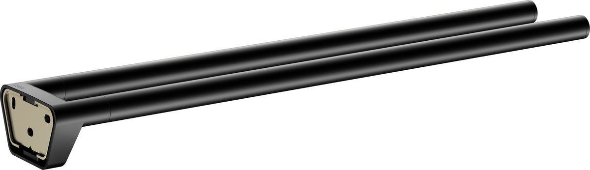 KEUCO REVA Handtuchhalter 450 mm schwarz matt – 2-armig, starr, Wandmontage