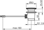 Ersatzt.ARM 50100 Edelst.-finish, m. Verschluss