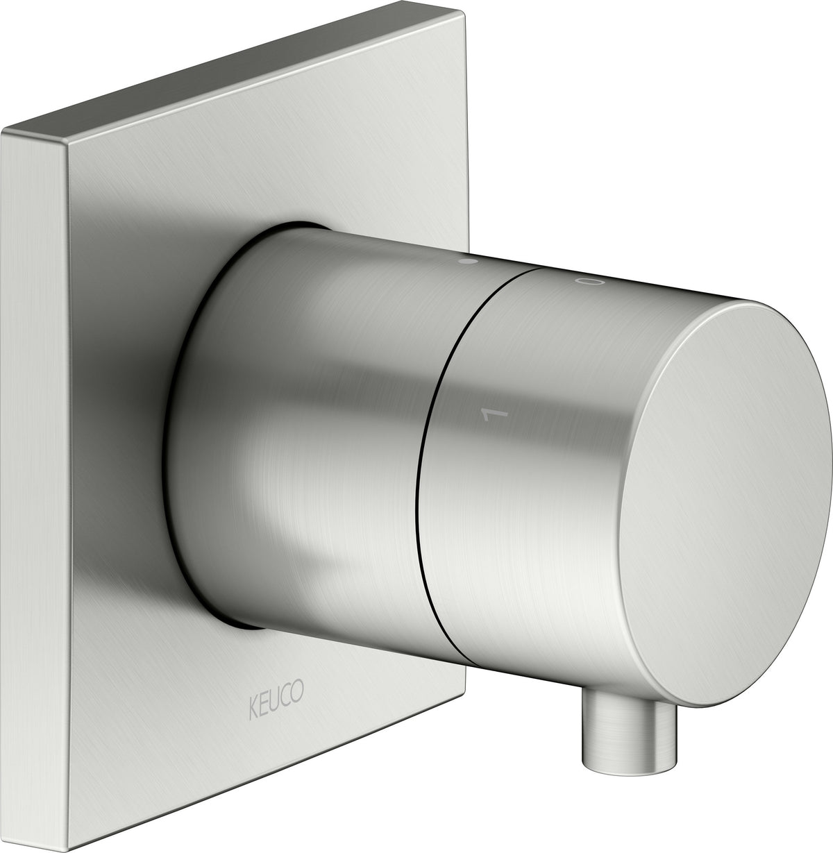 KEUCO IXMO Comfort 3-Wege Ab- und Umstellventil Unterputz, rund, Messing gebürstet