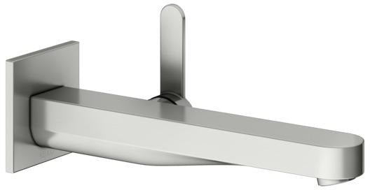 KEUCO IXMO Einhebel-Waschtischmischer Unterputz Wandmontage 187 mm Messing gebürstet