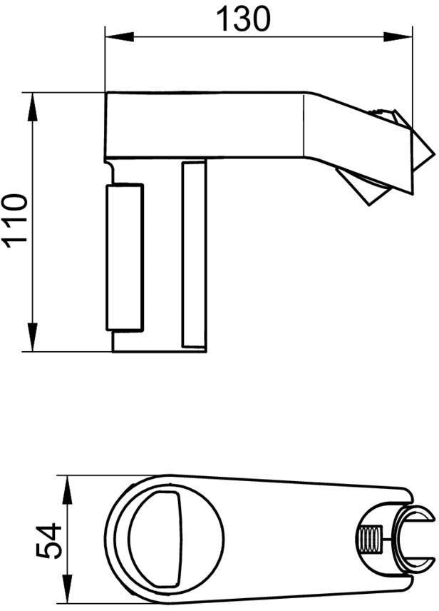 KEUCO AXESS Brausehalter 35010 höhenverstellbar schwarz matt – flexible Duschkopfhalterung