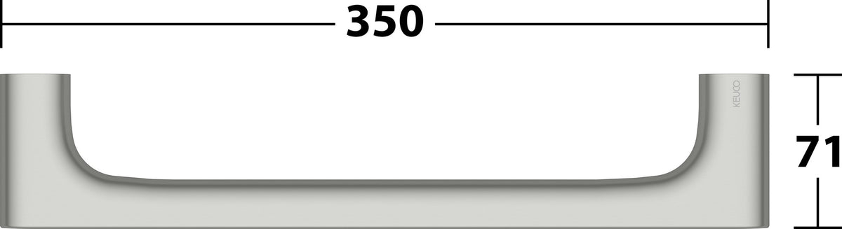 KEUCO Edition 400 Haltegriff 350 mm Nickel gebürstet – Wandmontage, 115 kg Belastbarkeit