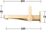 KEUCO IXMO Einhebel-Waschtischmischer Unterputz Wandmontage 187 mm Messing gebürstet