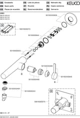 KEUCO IXMO Einhebel-Waschtischmischer Unterputz, rund, Ausladung 165 mm, schwarz matt