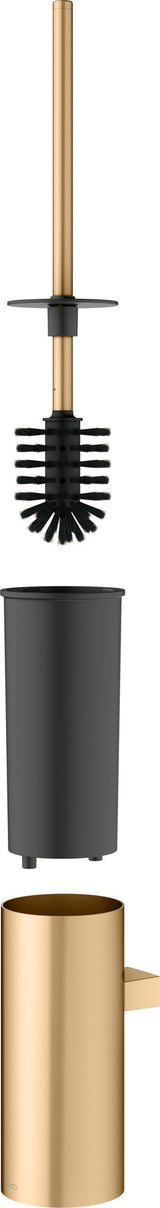 KEUCO Collection Moll Toilettenbürstengarnitur Wand verchromt/weiß – Wandmontage mit Deckel