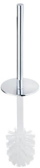 KEUCO Edition 400 WC-Bürste E400 mit Griff und Deckel, verchromt – chrom/weiß
