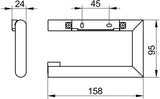 KEUCO REVA Toilettenpapierhalter offene Form schwarz matt – Wandmontage zum Kleben oder Schrauben