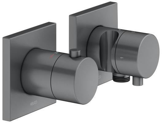 KEUCO Edition 11 Thermostatarmatur Unterputz 2-Wege schwarzchrom gebürstet