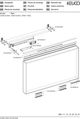 KEUCO X-Line Lichtspiegel 1200 mm mit Spiegelheizung, DALI, weiß – LED, Touch-Sensorik