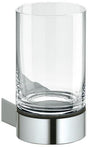KEUCO Plan Glashalter mit Echtkristall-Glas, verchromt, Wandmontage, 116 mm