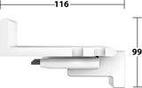 KEUCO REVA Duschablage mit integriertem Glasabzieher – weiß matt, wandmontierbar