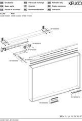 KEUCO X-Line Lichtspiegel mit Spiegelheizung 500 x 700 x 105 mm Vulkanit – LED-Badspiegel