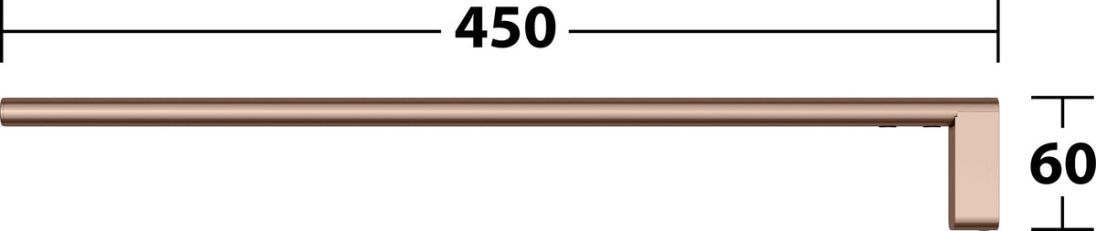 KEUCO Edition 400 Handtuchhalter 450 mm verchromt – 1-armig, starr, Wandmontage