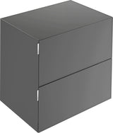 KEUCO Edition 11 Art Sideboard 400 mm mit 2 Auszügen und Beleuchtung – Weiß / Glas Weiß