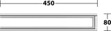 KEUCO REVA Handtuchhalter 450 mm schwarz matt – 2-armig, starr, Wandmontage