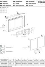 KEUCO Royal Modular 2.0 Spiegelschrank, unbeleuchtet, 600x700x120 mm, silber-eloxiert, 2 Türen, Steckdose & USB