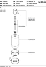 KEUCO Plan Lotionspender 250 ml Echtkristall matt verchromt – Wandmontage
