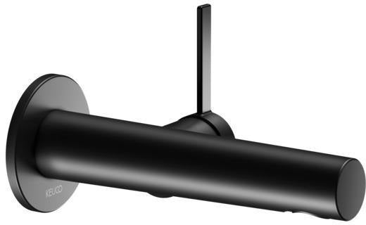 KEUCO IXMO Einhebel-Waschtischmischer Unterputz, rund, Ausladung 165 mm, schwarz matt