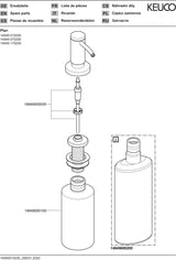 KEUCO Einbau-Seifenspender Plan 14949, mit Pumpe, 500 ml, verchromt