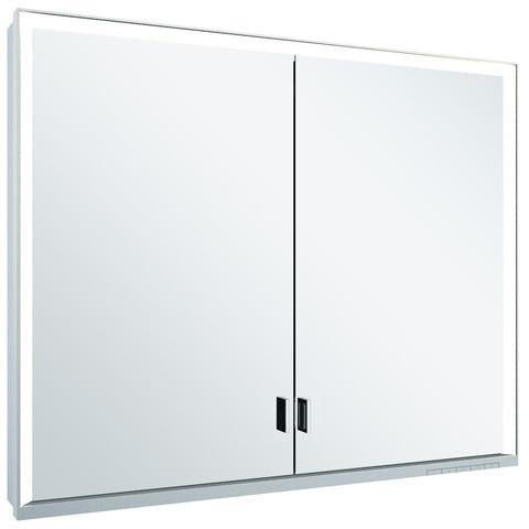 KEUCO Royal Lumos Spiegelschrank 900 mm silber-eloxiert mit Ablagefach – Wandvorbau